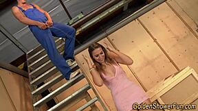 Piss Showered Ho Rides Hard in Wild Fetish Action!