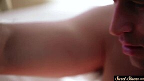 Stunning Young Ebony Bent Over by Stepdad in Erotic Scene