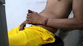 Horny Latino pulls out his massive thick cock for action