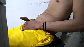 Horny Latino pulls out his massive thick cock for action