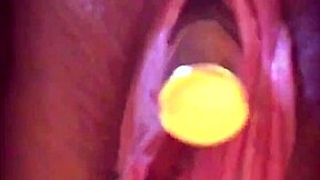 Big Pink Pussy Lips Stretched Down with Heavy Weights