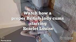 Can a proper British lady like Scarlet Louise make you watch her cum?