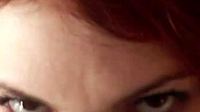 yo, karla rose, on her knees, locks eyes in pov sucking hard