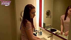 Stepdaughter Reese Robbins bangs stepdad Seth Brogan in wild bedroom romp