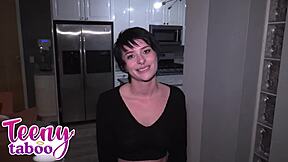 I can't resist Kitty, neighbor's daughter, in steamy lockout fuck