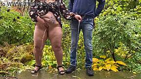 Couple bonds over peeing together in public outdoor fetish play