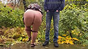 Couple bonds over peeing together in public outdoor fetish play