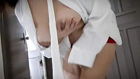 Seductive dance while groping my big natural tits