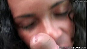 private brazilian mel sucks huge black cock