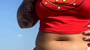 Wow! Beach Tattoo Turns Wild as Guy Flashes Cock and Begs for Pussy Show