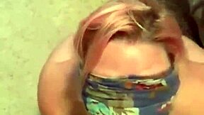 Blindfolded face fuck with curvy milf and huge cock, damn that's wild! 😈
