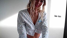 POV with a Hot Modest Blonde in Action