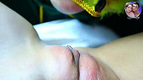 Hey, watch this teen 18+ get licked till bursting in the shower