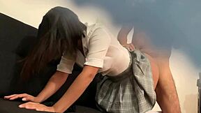 leaving my cute colombian niece alone with her teacher at home