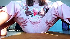 Stroking my teen stepsister's small tits and wet slit with anal finish