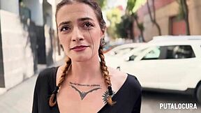 Putalocura shocks with a filthy creampie to tattooed Spanish Malafalda outdoors