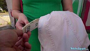 Public agent Kaira rips off my condom for raw bareback action!