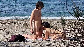 beach sex ignites wild passion, can you spot her squirting at 7:40 and 13:25?