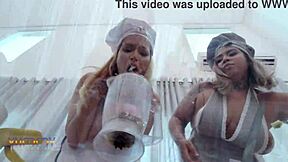 P-Sluts Vol 40 Features Naughty Chefs Larissa Leite and Victoria Dias in Hard Anal Fisting and Rimming