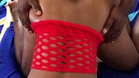 Hot Black Babe Takes Massive Cock Doggystyle. Can She Handle the Intense Ride with Her Neighbor?