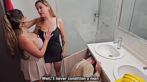 Plumber Trades Wrench for Lesbian Couple's Anniversary Cock Experiment