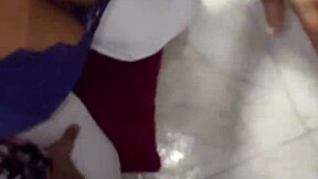 while washing dishes, my perverted step-nephew bends me over for deepthroat in kitchen
