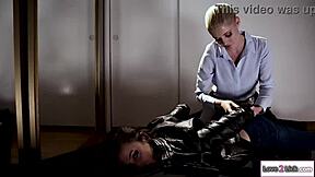 Ever seen a dominant lesbian cop get rimmed by her petite captive in a wild twist?
