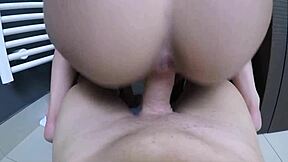 gorgeous blonde babe gets pounded hard in steamy shower