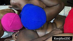 bisexual foursome gets wild with three big cocks and a horny chick