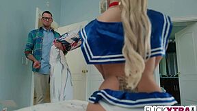 Tiny Sailor Doll Blonde Fucked Hardcore. Petite Teen Takes Deepthroat Like a Pro.