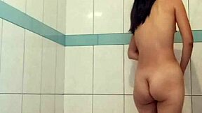hey, my boyfriend comes home tired from work, so i give him a wet milky bath and convince him to pound me again!