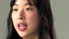 petite korean teen elle lee with perfect ass fingers herself in solo masturbation session late at night