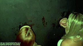 Hey girls, wanna suck and fuck at the glory hole? We went raw and got creamy rewards at the swing house!