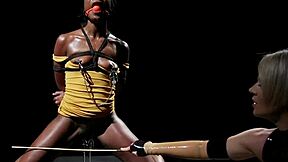 Huge Booty MILF Anal Dominates Ebony Slave in Bondage
