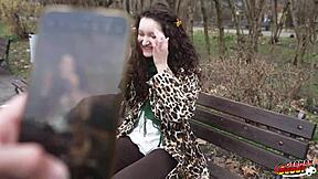 German scout bangs teen 18+ Alisa Horakova with saggy tits at rough casting
