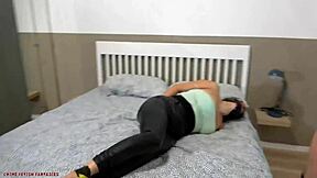 Susy Blue Bound, Gagged, Blindfolded, Tickled by Masked Man
