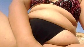 Damn! Latina Morena’s Big Ass Gets Her So Horny She Masturbates on Beach!