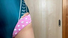 Wow, Asian Teen in Swimsuit Gets Anal Training!