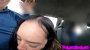 On the way to dinner, she gets frisky and we hook up in the taxi