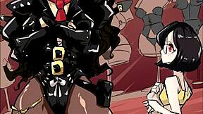 The Shadow Self - Dominatrix Transformation in TF Comic Dub With Big Tits