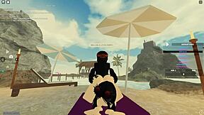 Wild Roblox Anal Action with Big Black Cock