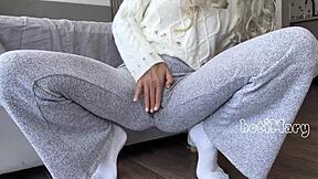 I Love My Hard Toy Squirting Orgasm as an Asian Teen in Tight Leggings!