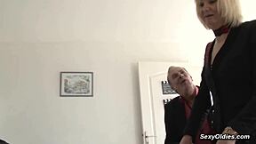 french blonde mature gets anal in wild gangbang