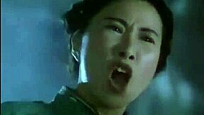 ninja stud dominates athletic chinese girl in intense battle