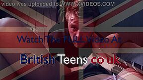 Wow, British blonde 18-year-old college student gets her tight pussy devoured!