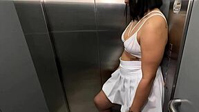 Latina Milf Neighbor Craves Young BBC in Office Elevator. She Begs for Raw Creampie with Kylei Ellish and Sr Matamorros