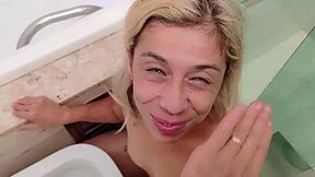 can you believe this piss slut got used in a filthy toilet?