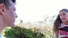 omg, petite cheerleader elena koshka tricked her older coach to bang hard at home! 😍