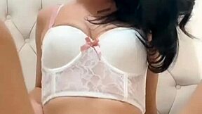 i can't stop watching this horny british teen. amateur brunette coed squirts hard in solo pov webcam action.