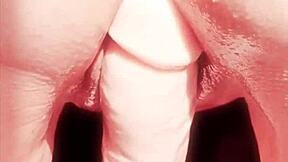 Maturemons Teasing With Shaved Pussy and Wet Lips Close Up